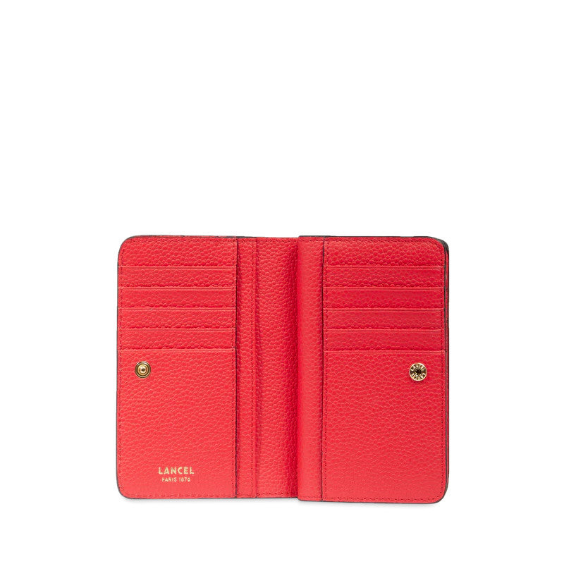 LANCEL Portefeuille rectangulaire compact zippé Ninon