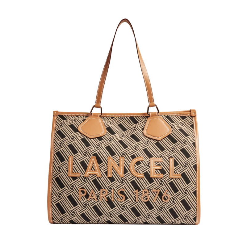 LANCEL Sac cabas zippé L Tote motif logo