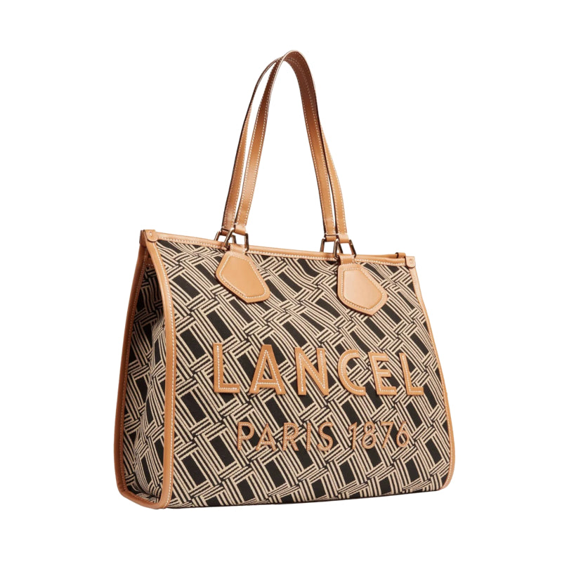 LANCEL Sac cabas zippé L Tote motif logo