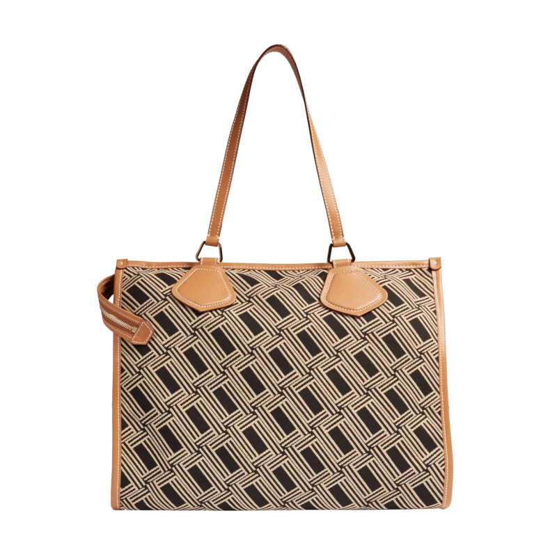 LANCEL Sac cabas zippé L Tote motif logo