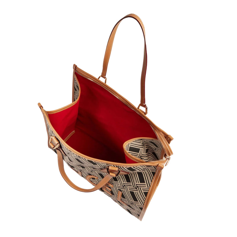 LANCEL Sac cabas zippé L Tote motif logo