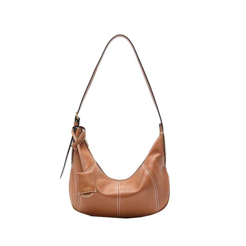 LANCEL Sac hobo zippé M Victoire cuir grainé