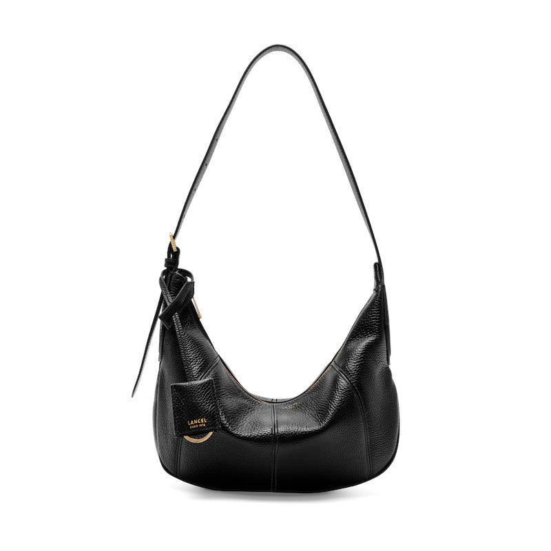 LANCEL Sac hobo zippé M Victoire cuir grainé