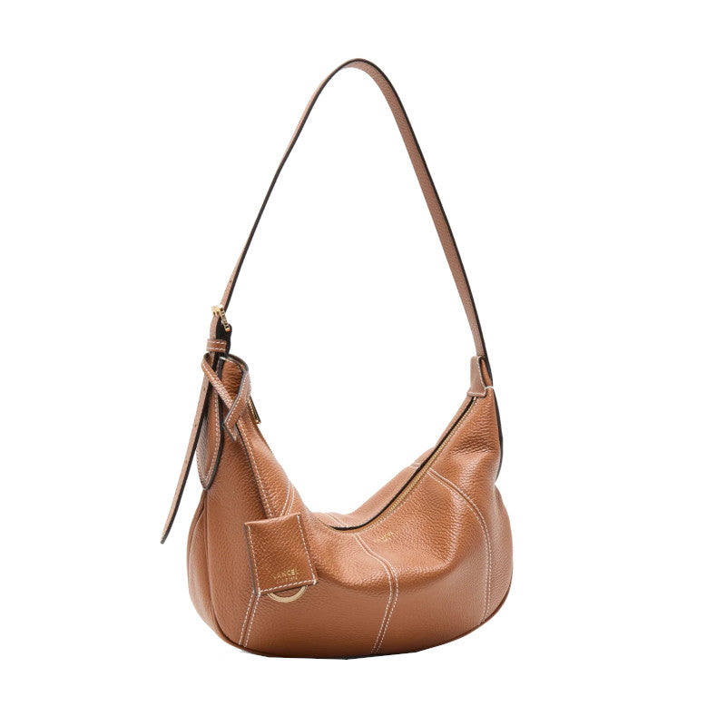 LANCEL Sac hobo zippé M Victoire cuir grainé