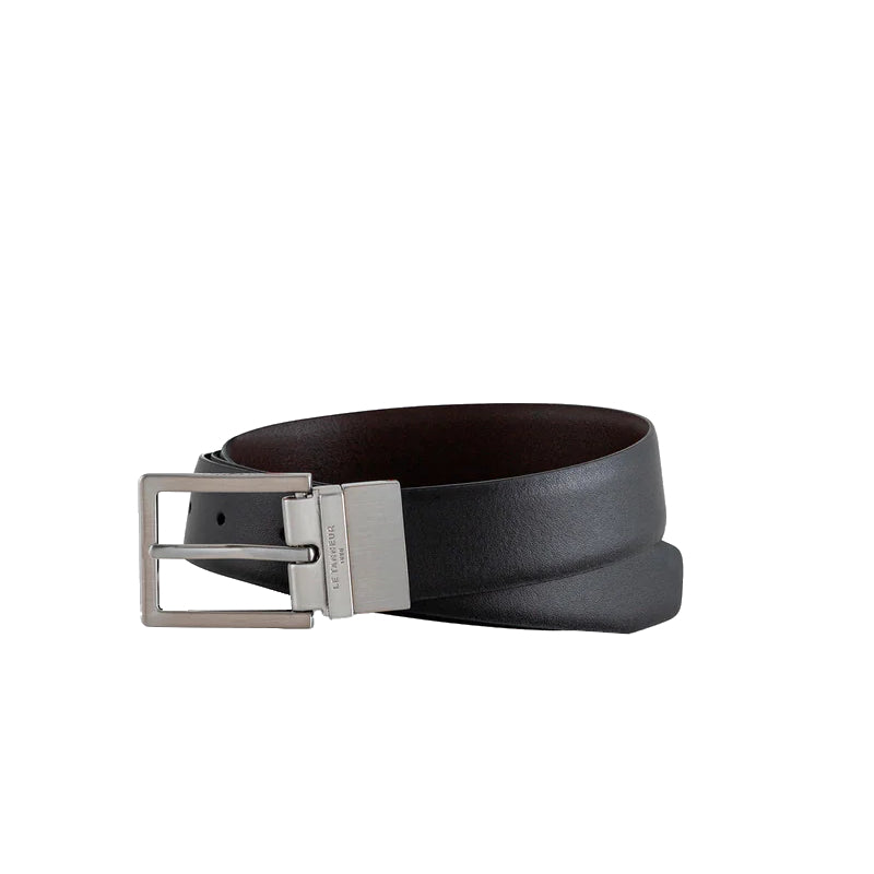 LE TANNEUR Ceinture homme classique avec boucle carrée en cuir lisse