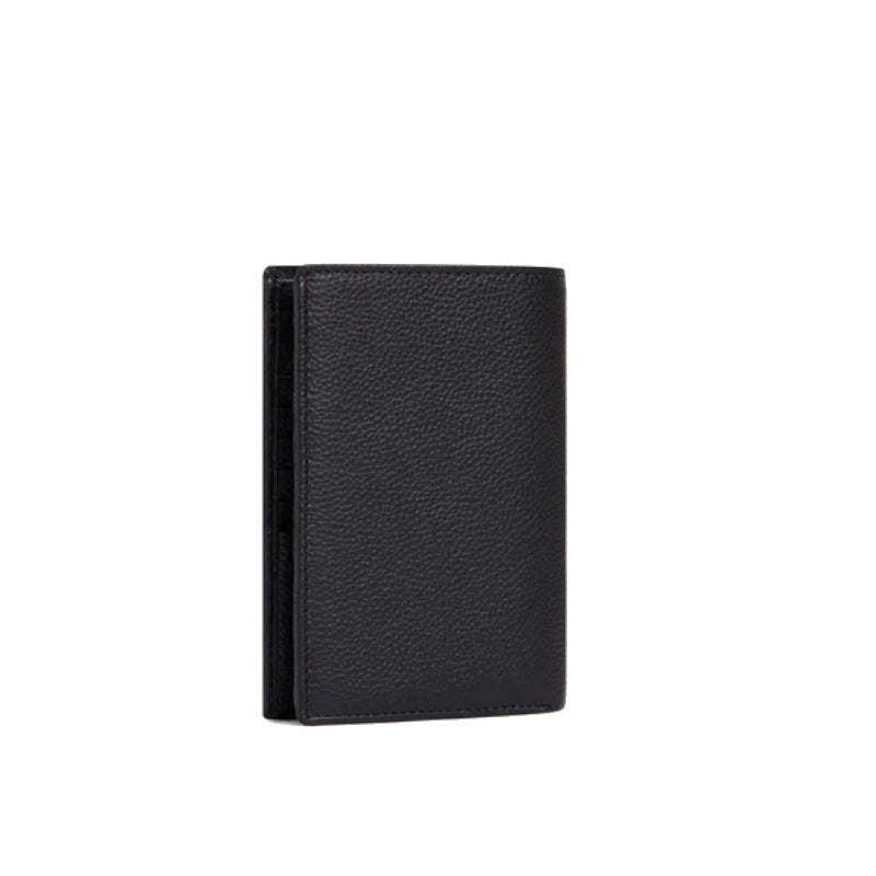 LE TANNEUR Grand portefeuille Charles vertical zippé 2 volets en cuir grainé