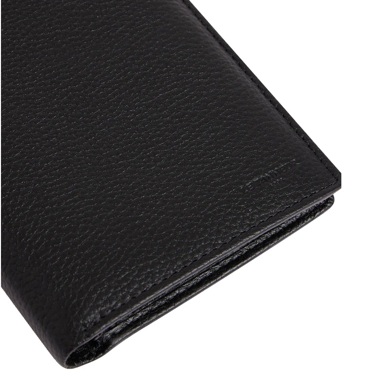LE TANNEUR Grand portefeuille Charles vertical zippé 2 volets en cuir grainé