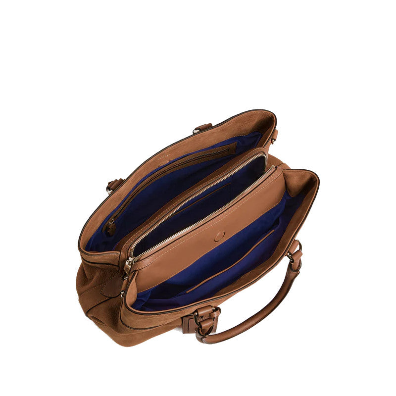 LE TANNEUR Grand sac à main en cuir nubuck grainé Romy