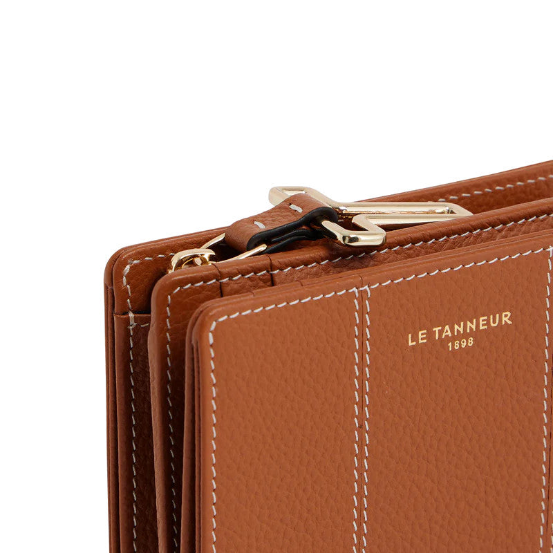 LE TANNEUR Petit portefeuille en cuir grainé Juliette