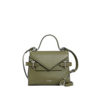 LE TANNEUR Petit sac à main double rabat Emilie en cuir grainé