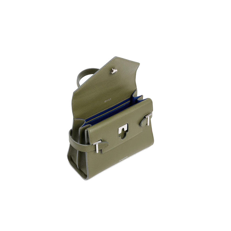 LE TANNEUR Petit sac à main double rabat Emilie en cuir grainé