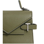LE TANNEUR Petit sac à main double rabat Emilie en cuir grainé