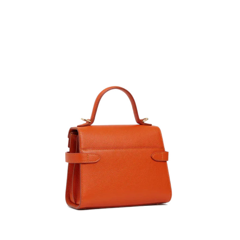 LE TANNEUR Petit sac à main double rabat Emilie en cuir grainé