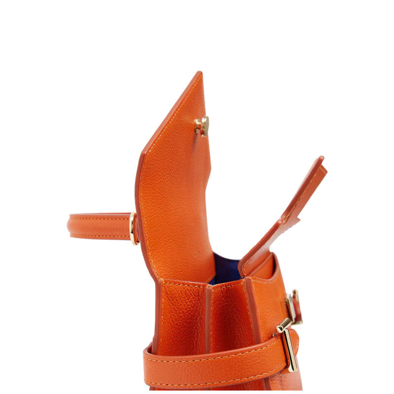 LE TANNEUR Petit sac à main double rabat Emilie en cuir grainé