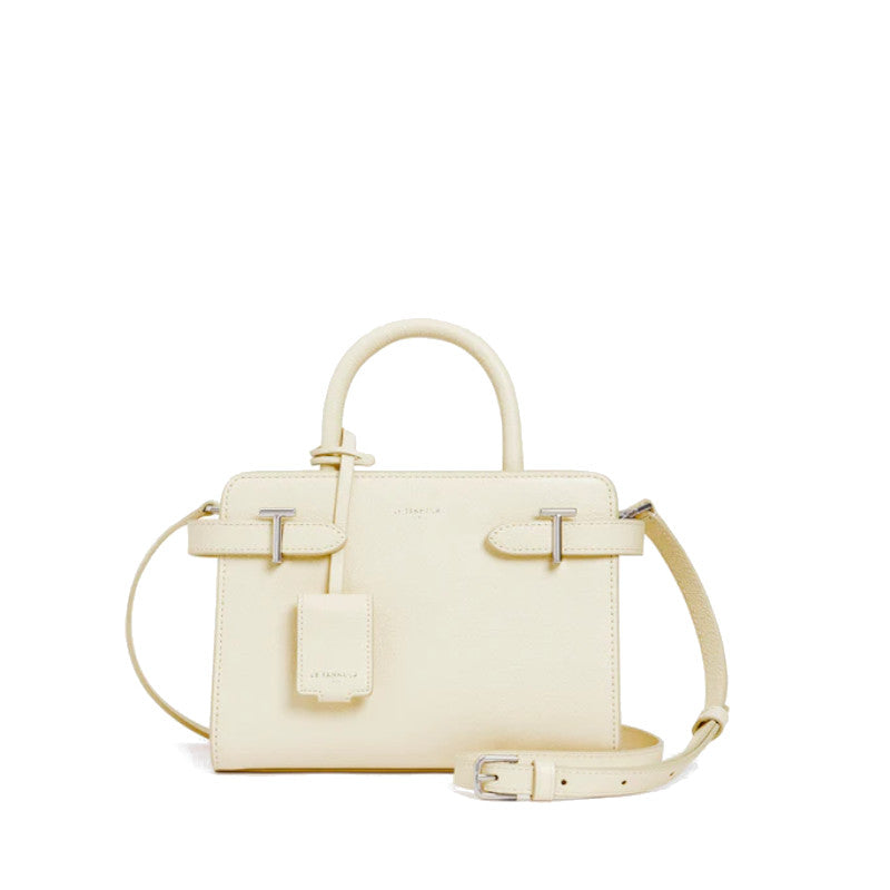 LE TANNEUR Petit sac à main double rabat Emilie en cuir grainé