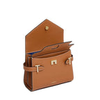 LE TANNEUR Petit sac à main double rabat Emilie en cuir grainé