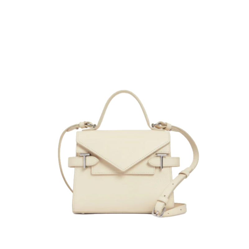 LE TANNEUR Petit sac à main double rabat Emilie en cuir grainé