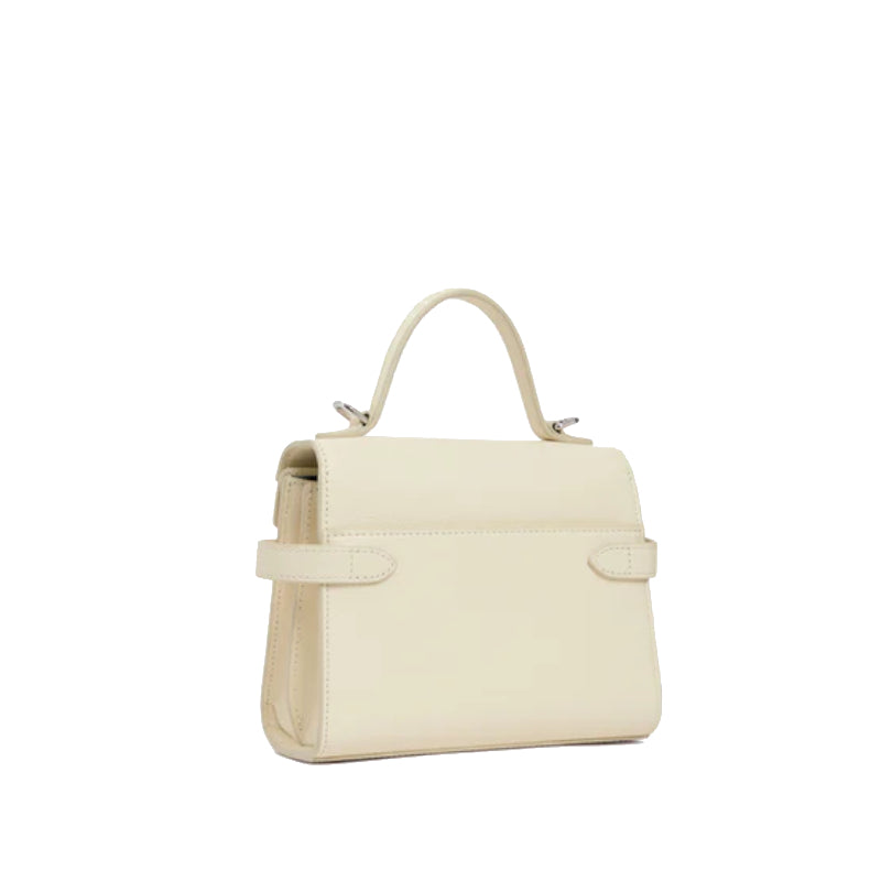 LE TANNEUR Petit sac à main double rabat Emilie en cuir grainé