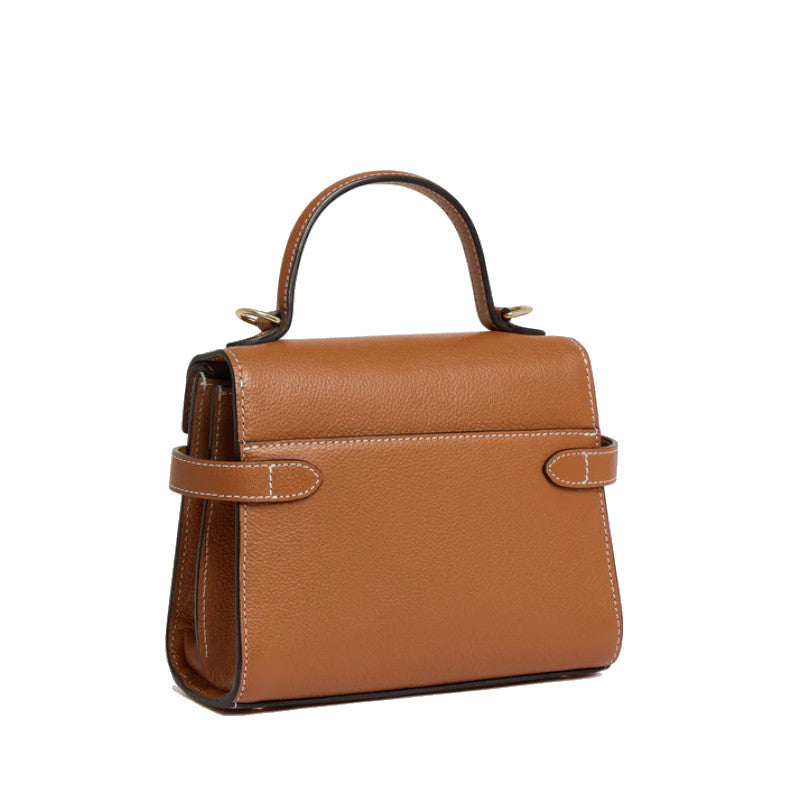 LE TANNEUR Petit sac à main double rabat Emilie en cuir grainé