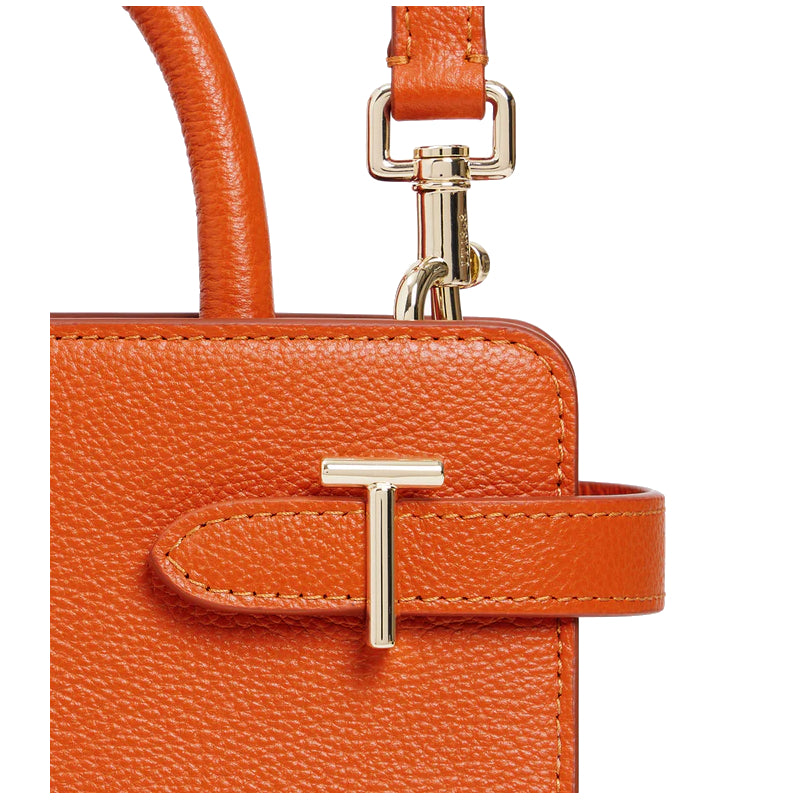 LE TANNEUR Petit sac à main double rabat Emilie en cuir grainé