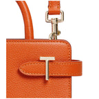 LE TANNEUR Petit sac à main double rabat Emilie en cuir grainé