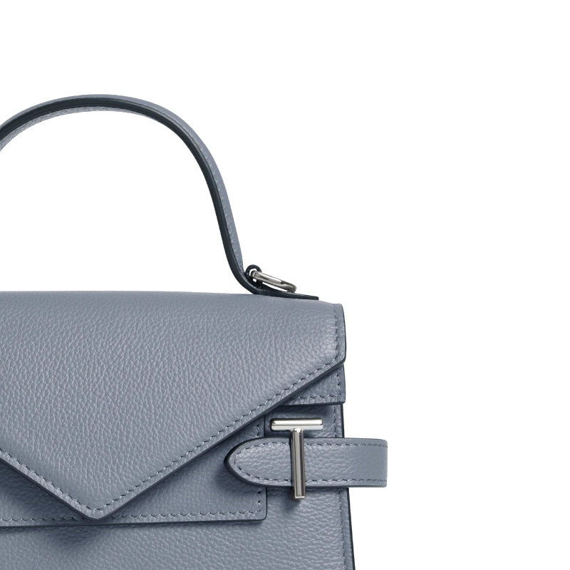 LE TANNEUR Petit sac à main double rabat Emilie en cuir grainé