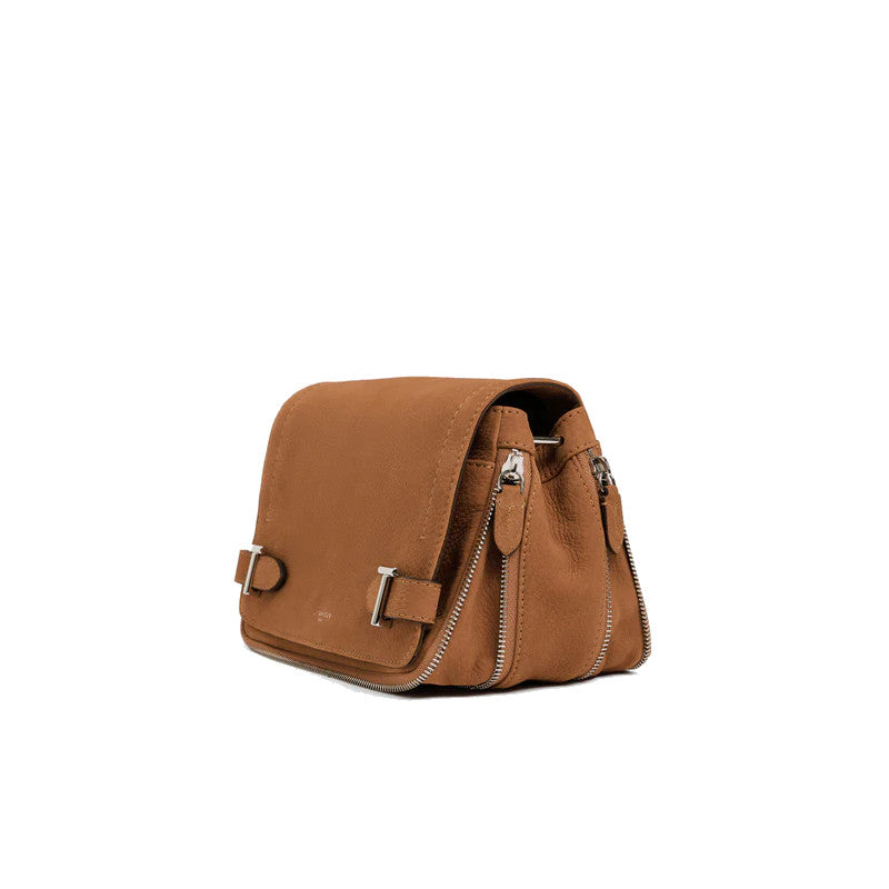 LE TANNEUR Petit sac bandoulière Simone en cuir nubuck grainé