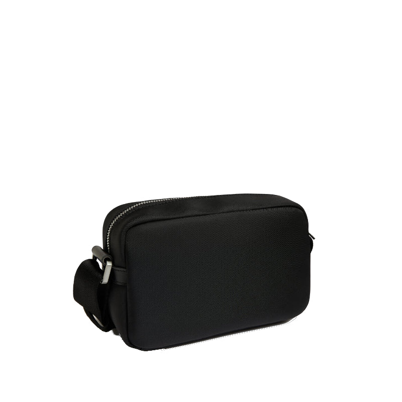 LE TANNEUR Petit sac bandoulière en toile nylon et cuir lisse