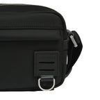 LE TANNEUR Petit sac bandoulière en toile nylon et cuir lisse
