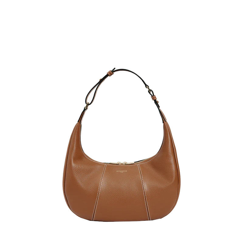 LE TANNEUR Petit sac hobo Juliette en cuir grainé