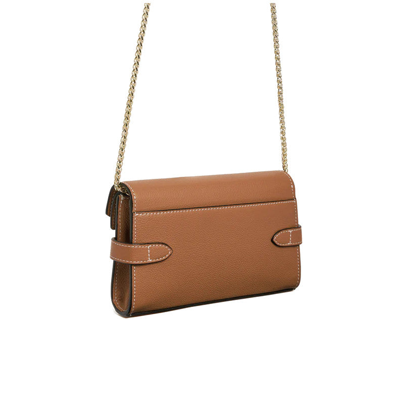 LE TANNEUR Pochette double rabat en cuir grainé
