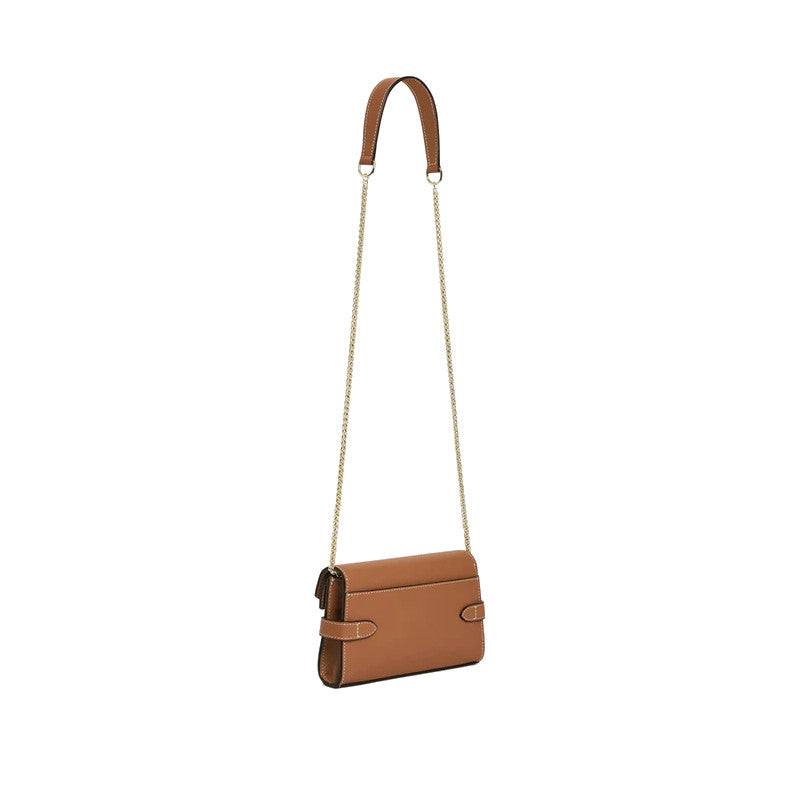 LE TANNEUR Pochette double rabat en cuir grainé