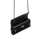 LE TANNEUR Pochette double rabat en cuir grainé