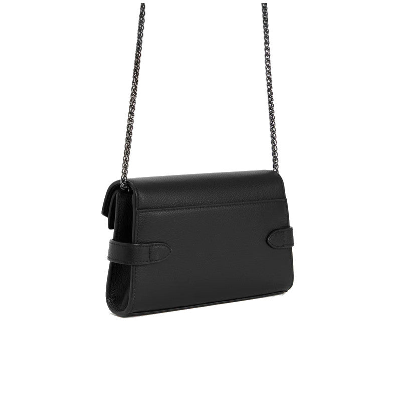 LE TANNEUR Pochette double rabat en cuir grainé