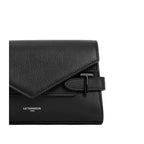 LE TANNEUR Pochette double rabat en cuir grainé