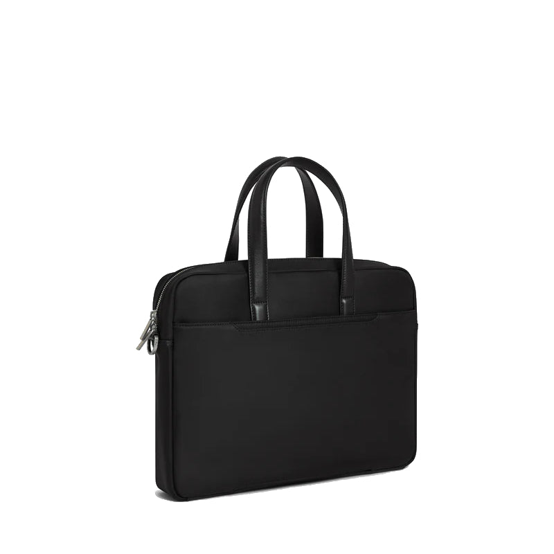 LE TANNEUR Porte-documents 15" en toile nylon et cuir lisse Basile
