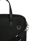 LE TANNEUR Porte-documents 15" en toile nylon et cuir lisse Basile