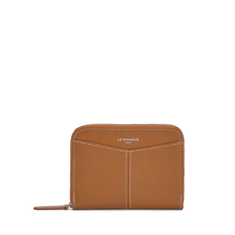 LE TANNEUR Porte-monnaie zippé avec porte cartes amovible Charlotte