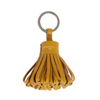 LE TANNEUR Porte clés pompons en cuir lisse