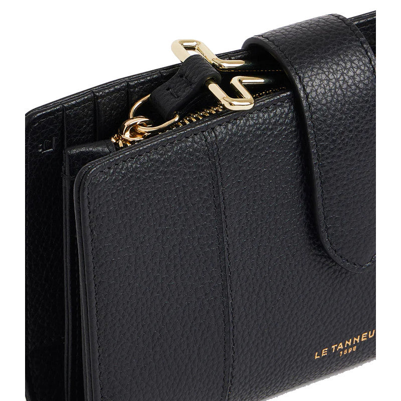 LE TANNEUR Portefeuille poche monnaie en cuir grainé Juliette