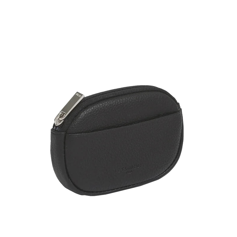 LE TANNEUR Porte monnaie zippé Charles en cuir grainé