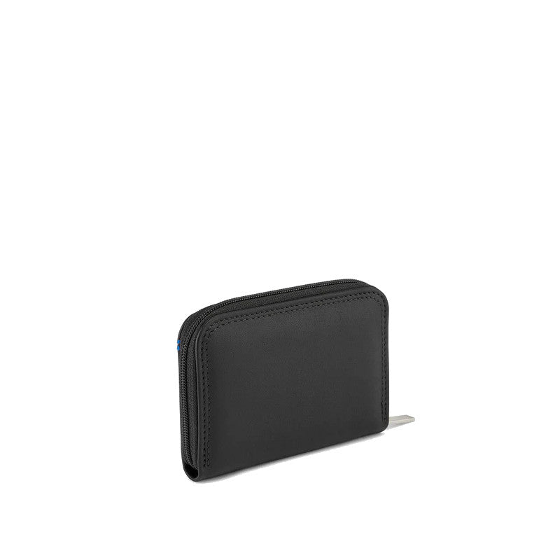 LE TANNEUR Porte monnaie zippé en cuir lisse