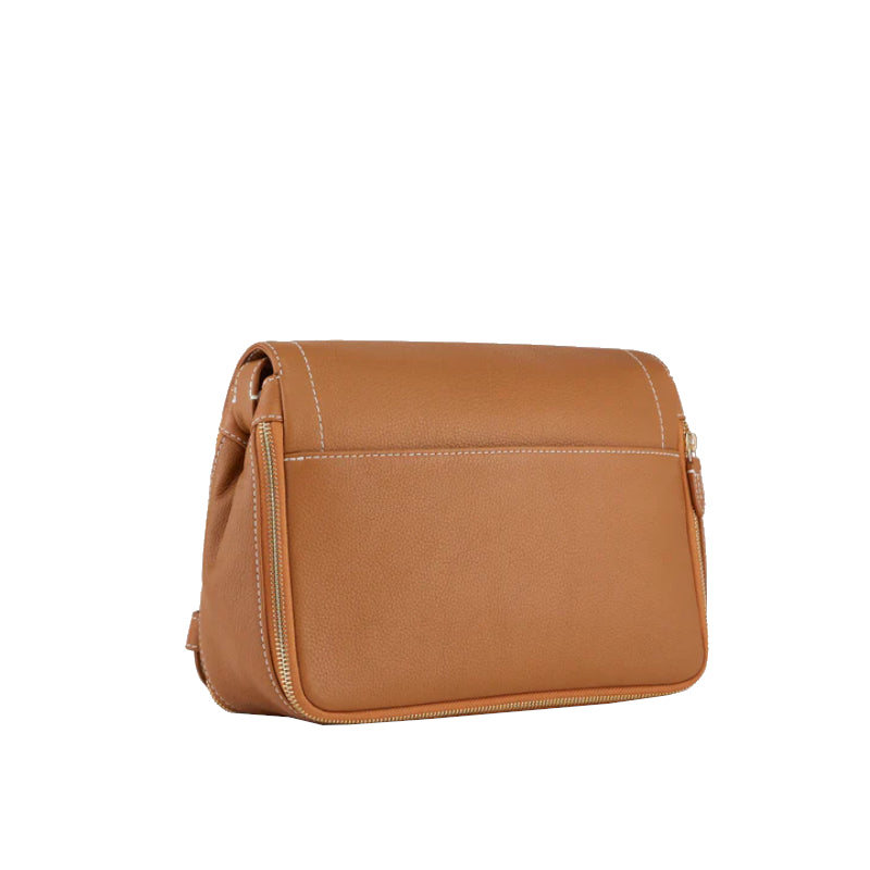 LE TANNEUR Sac à bandoulière moyen modèle Simone en cuir grainé