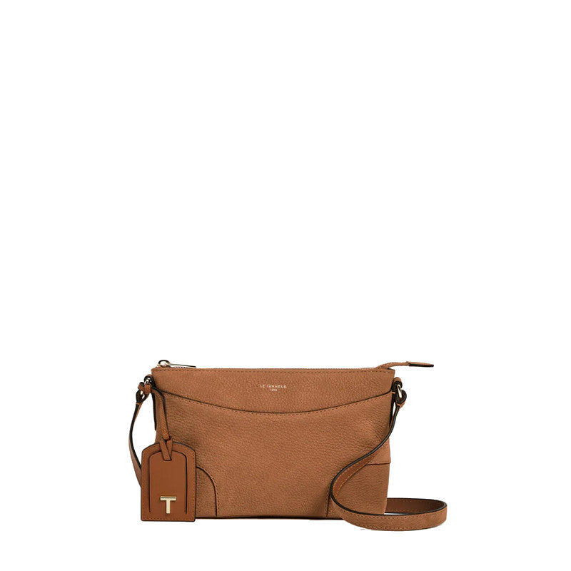 LE TANNEUR petit sac bandoulière en cuir nubuck grainé Romy