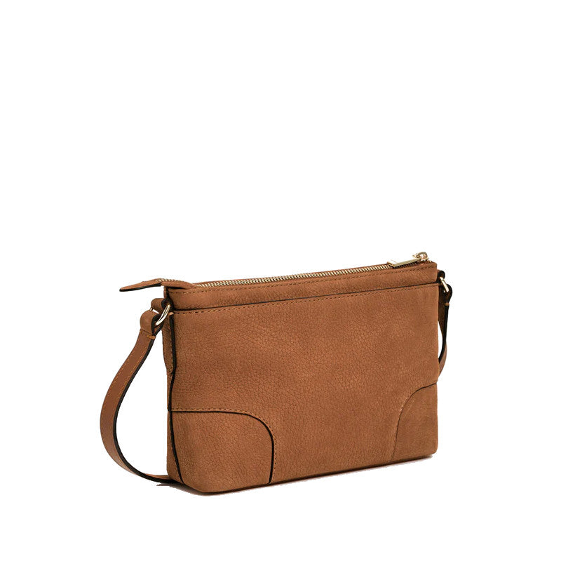LE TANNEUR petit sac bandoulière en cuir nubuck grainé Romy
