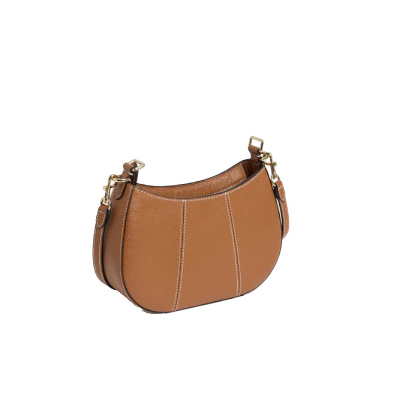 LE TANNEUR Petit sac demi-lune Juliette en cuir grainé