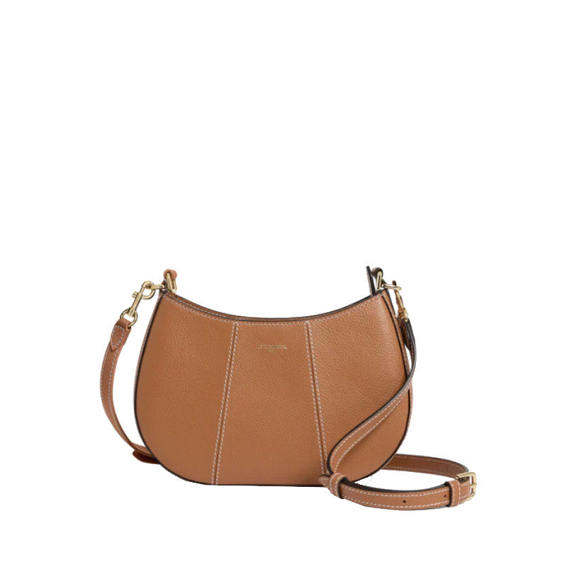 LE TANNEUR Petit sac demi-lune Juliette en cuir grainé