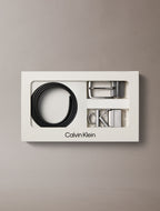 Noir / argent vieilli - CALVIN KLEIN Coffret deux ceintures réversibles 135 cm