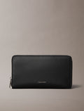 Noir - CALVIN KLEIN Portefeuille long zippé logo embossé