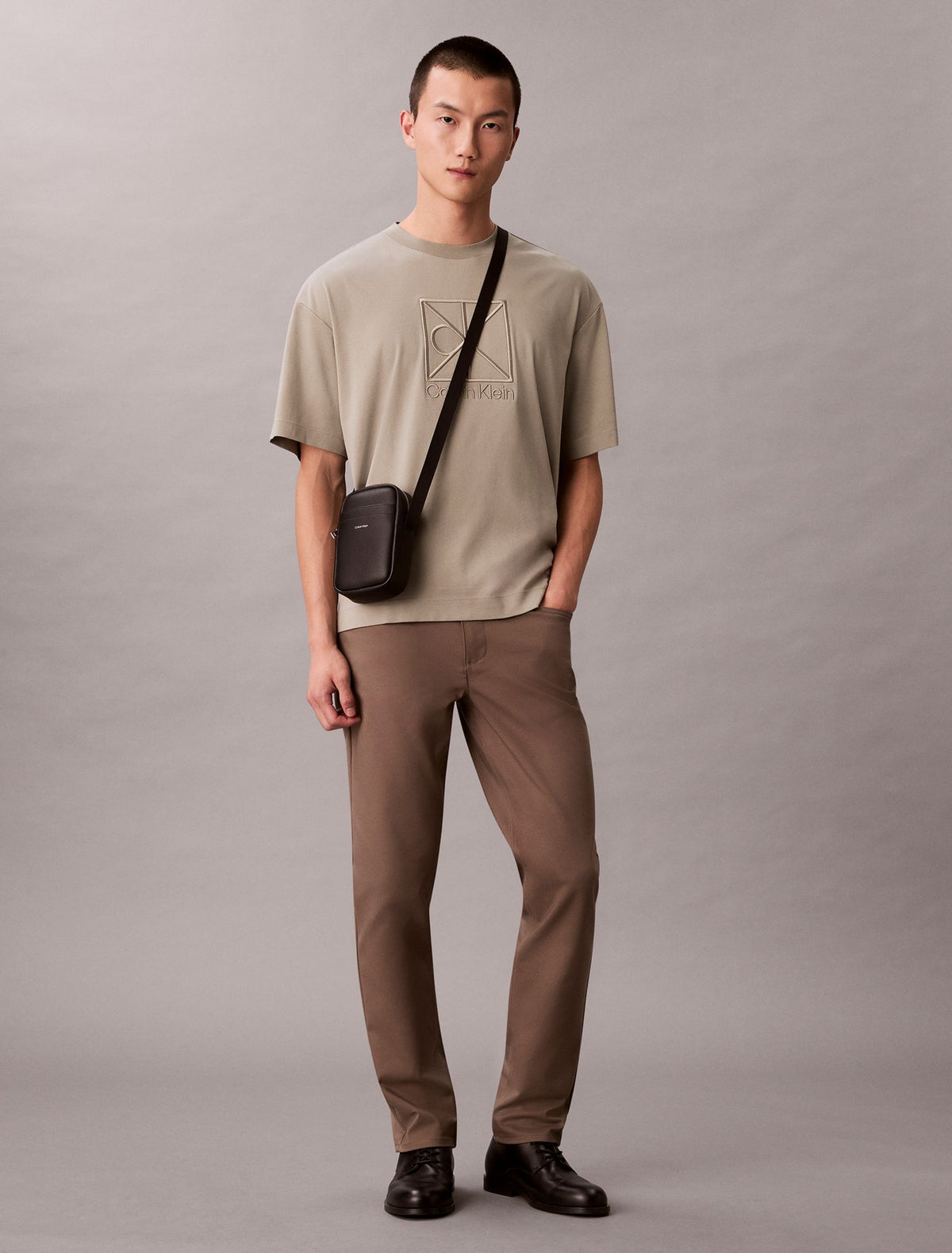 Noir - CALVIN KLEIN Sacoche Raised Logo slim